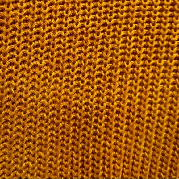 Wild Fable relaxed fit mustard yellow sweater XL beachy summer sweater boho fall - Picture 6 of 7